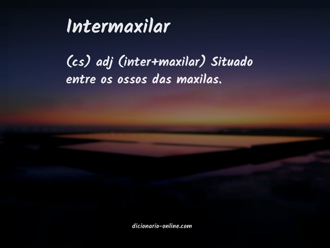 Significado de intermaxilar