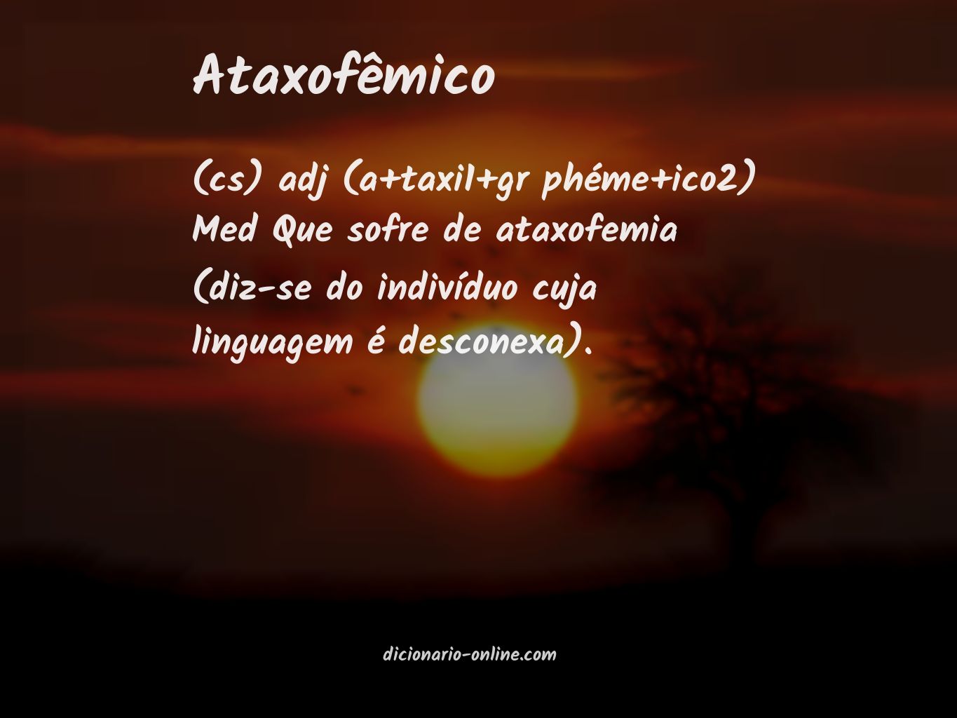 Significado de ataxofêmico