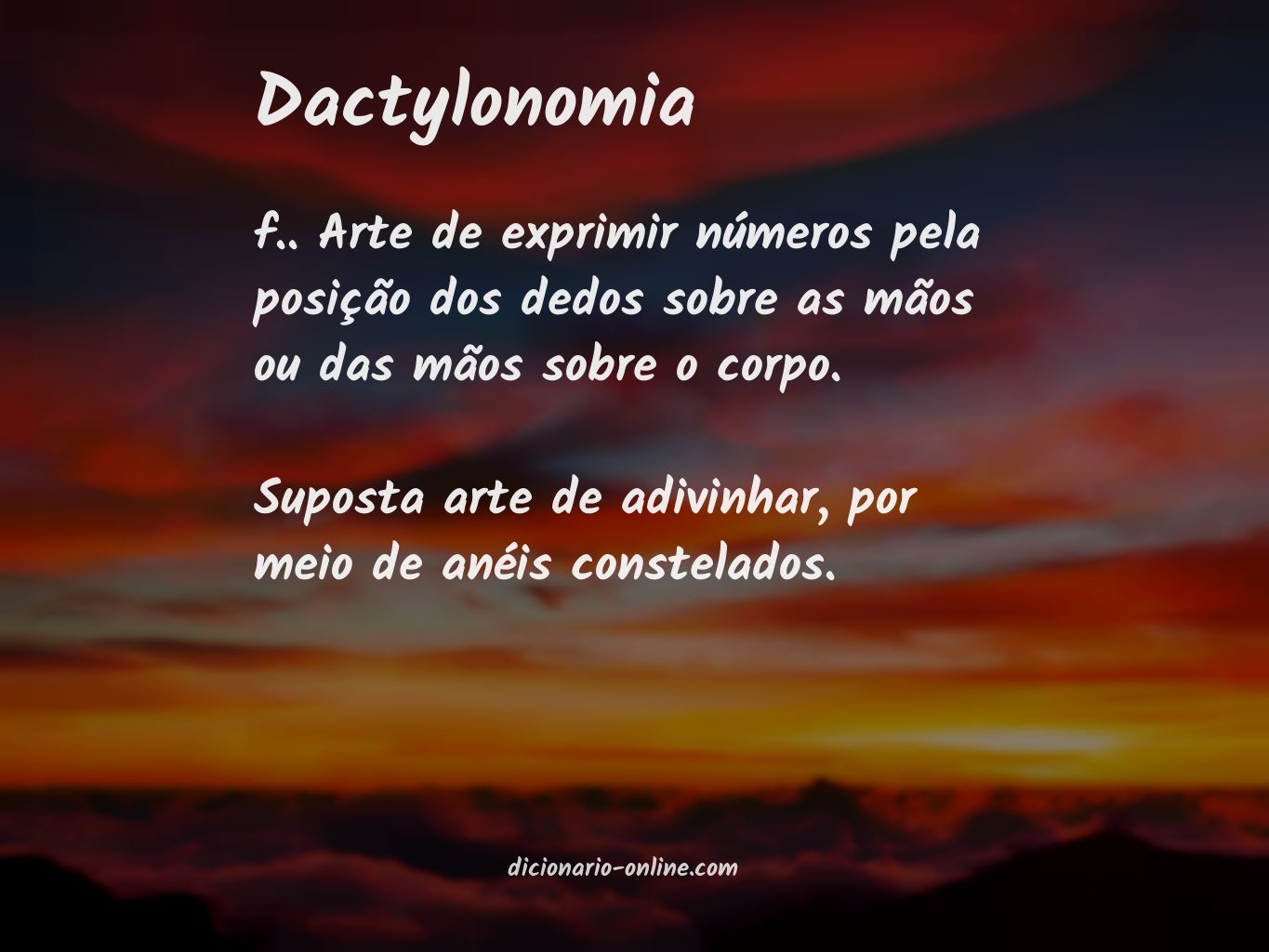 Significado de dactylonomia