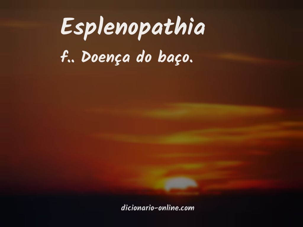 Significado de esplenopathia