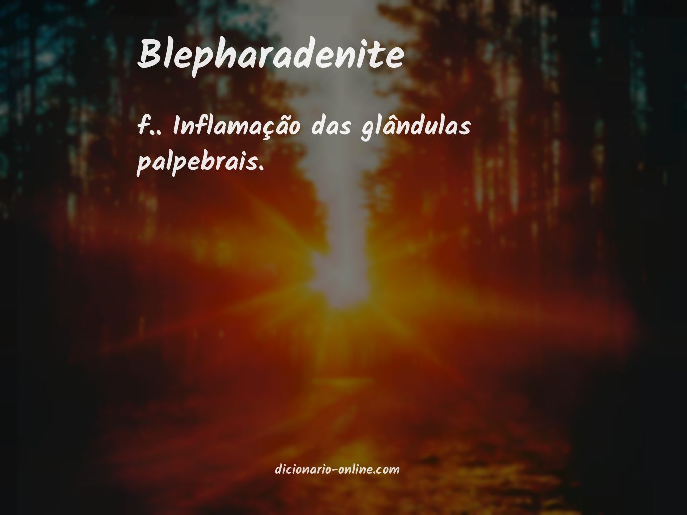 Significado de blepharadenite