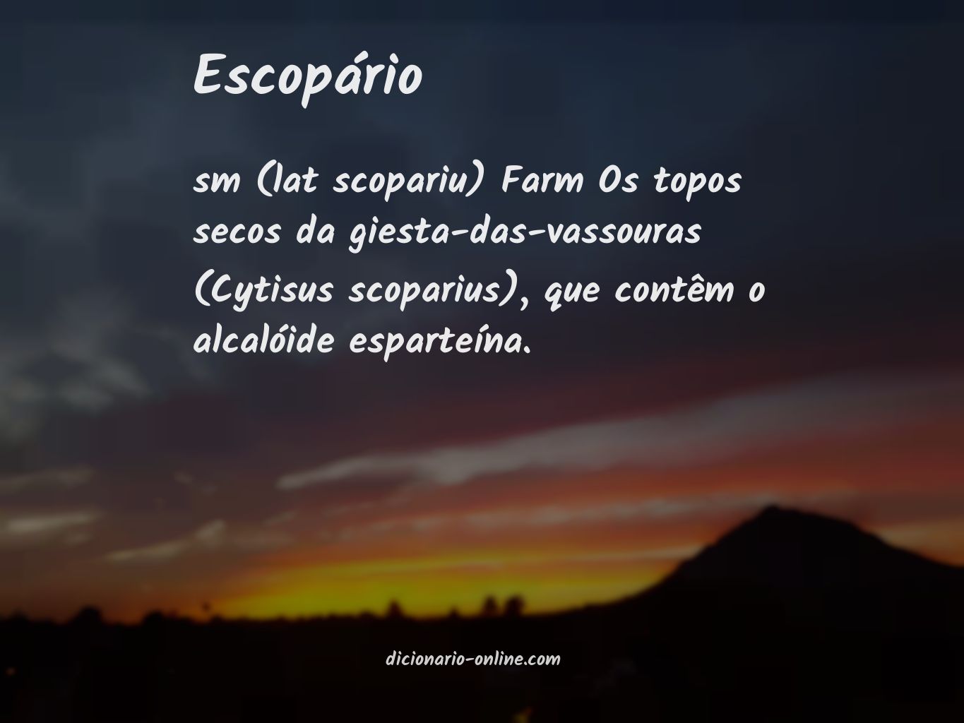 Significado de escopário