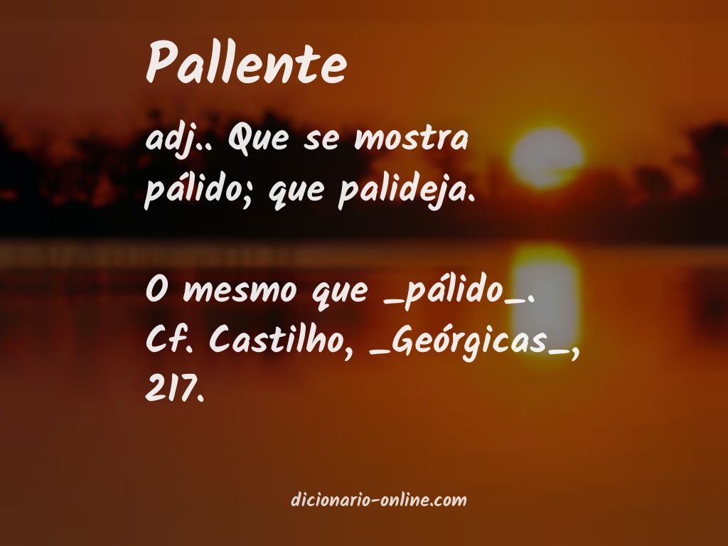 Significado de pallente