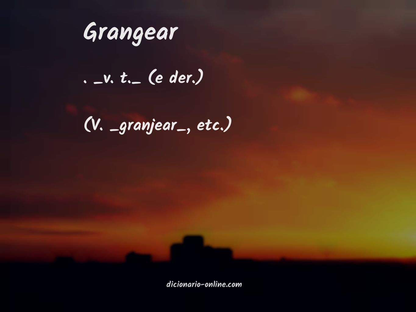 Significado de grangear