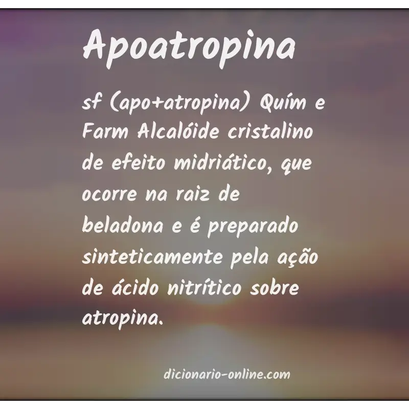 Significado de apoatropina