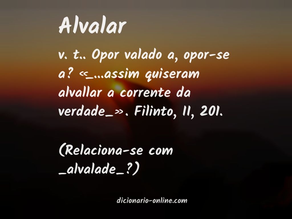 Significado de alvalar