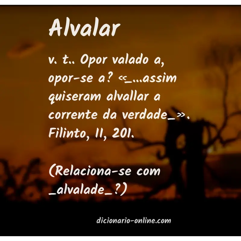 Significado de alvalar
