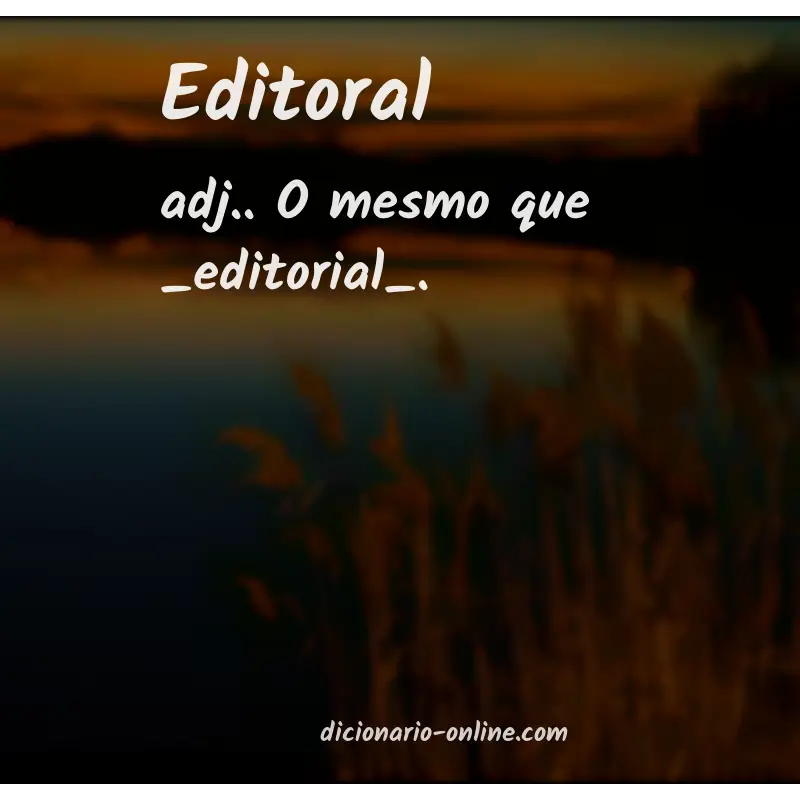 Significado de editoral