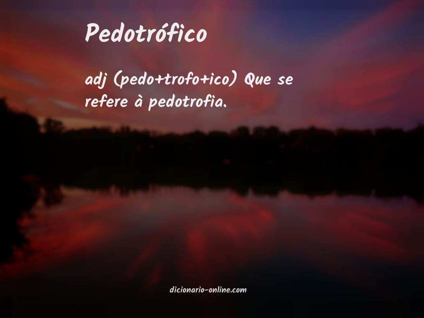 Significado de pedotrófico