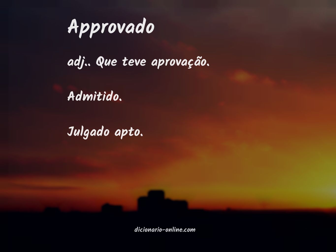 Significado de approvado