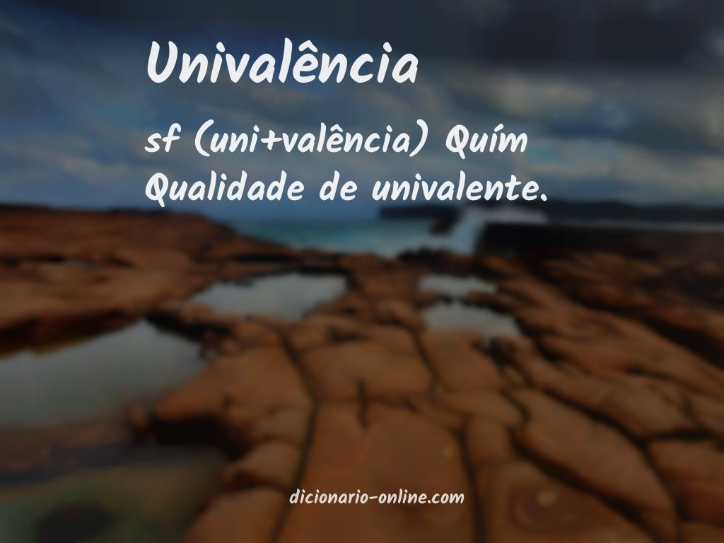 Significado de univalência