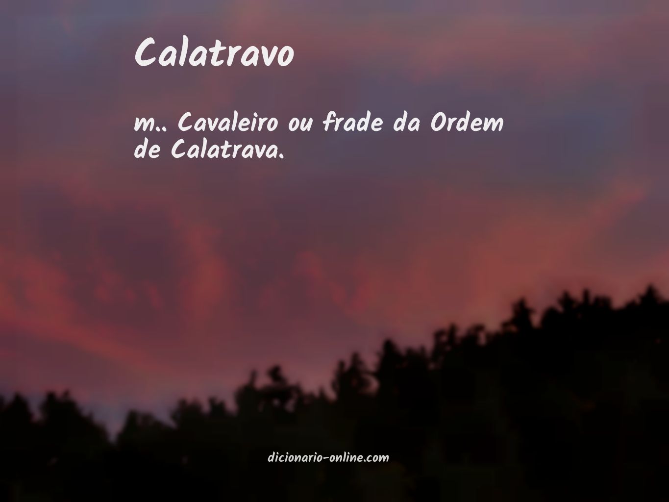 Significado de calatravo