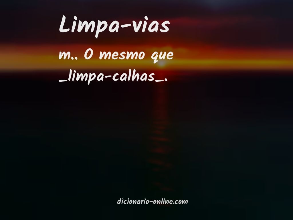 Significado de limpa-vias