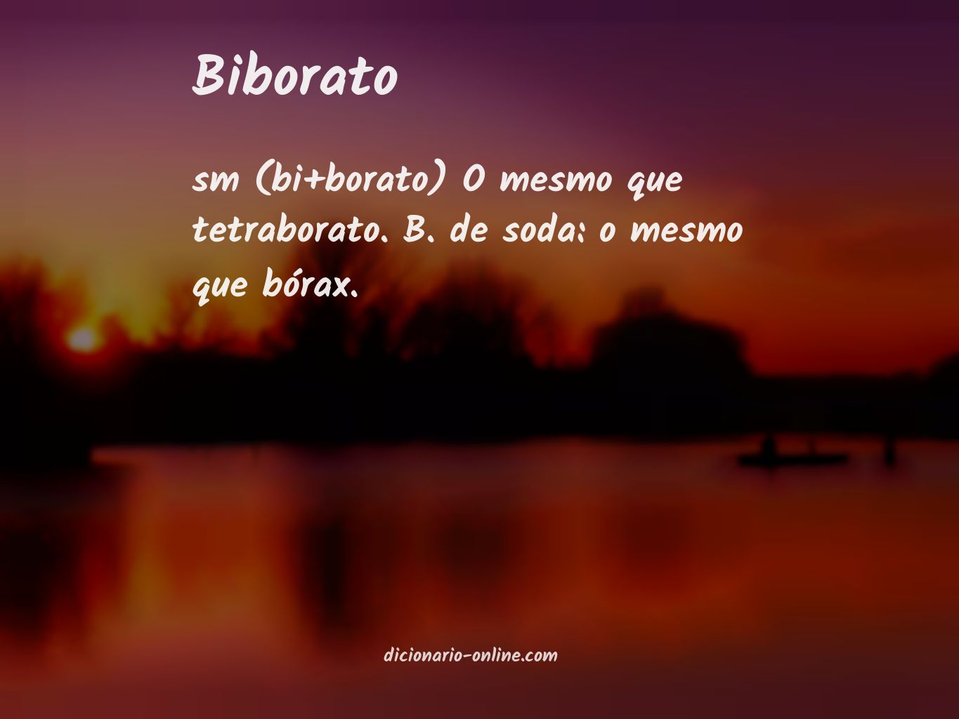 Significado de biborato