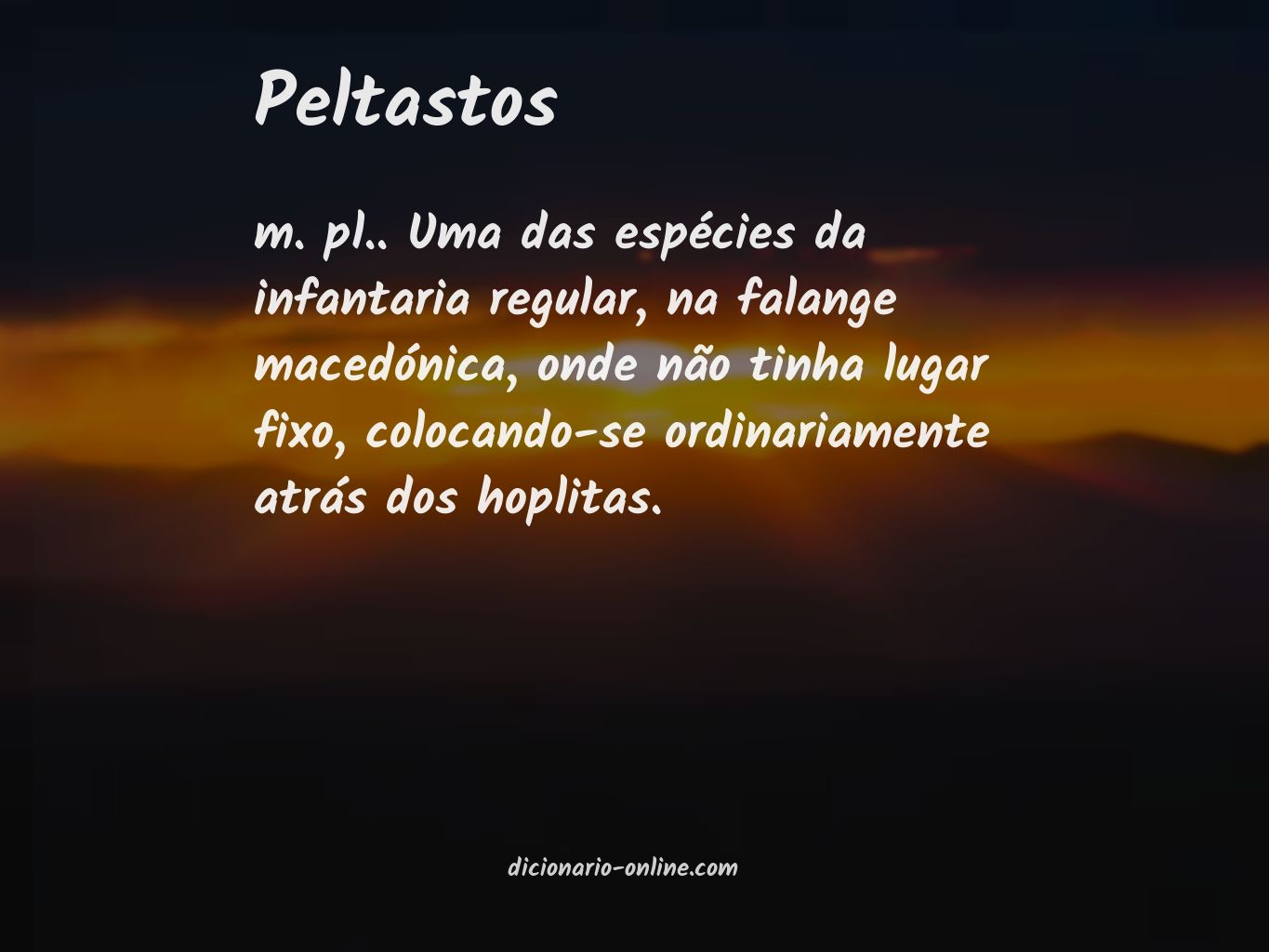 Significado de peltastos