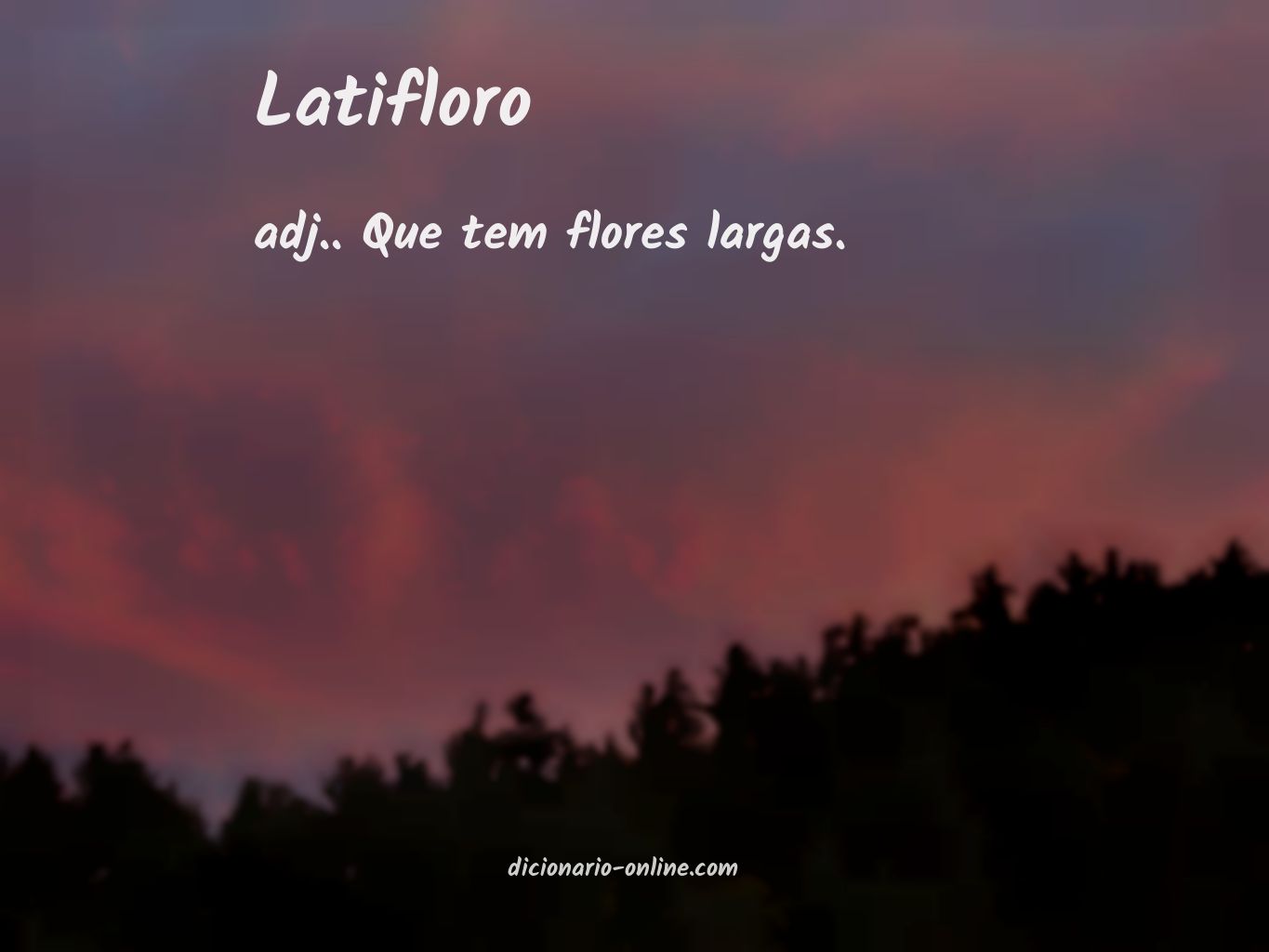 Significado de latifloro