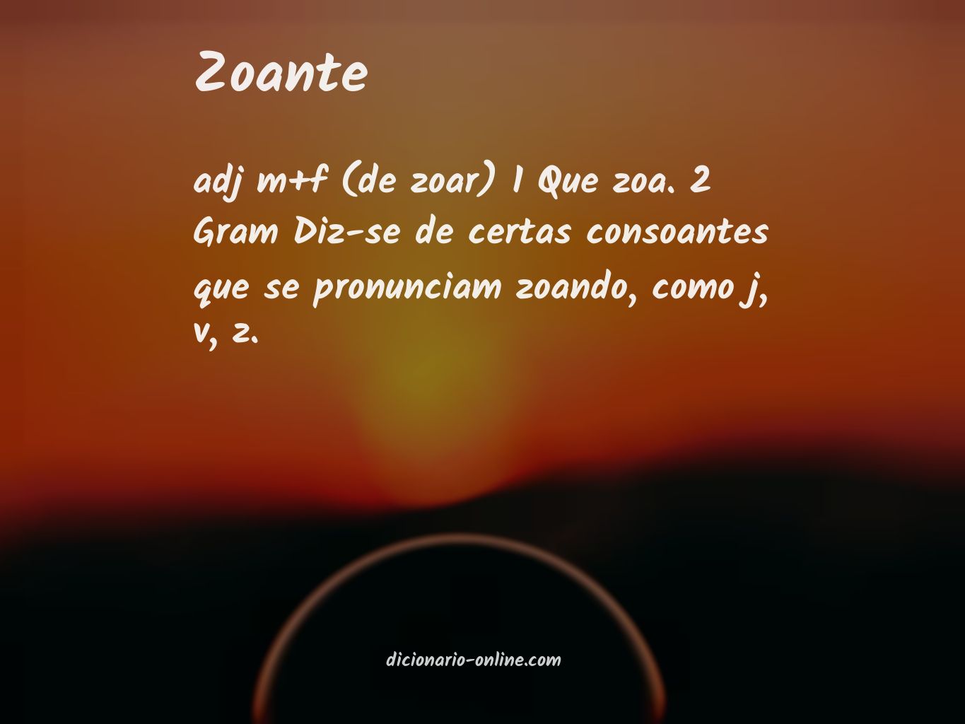 Significado de zoante