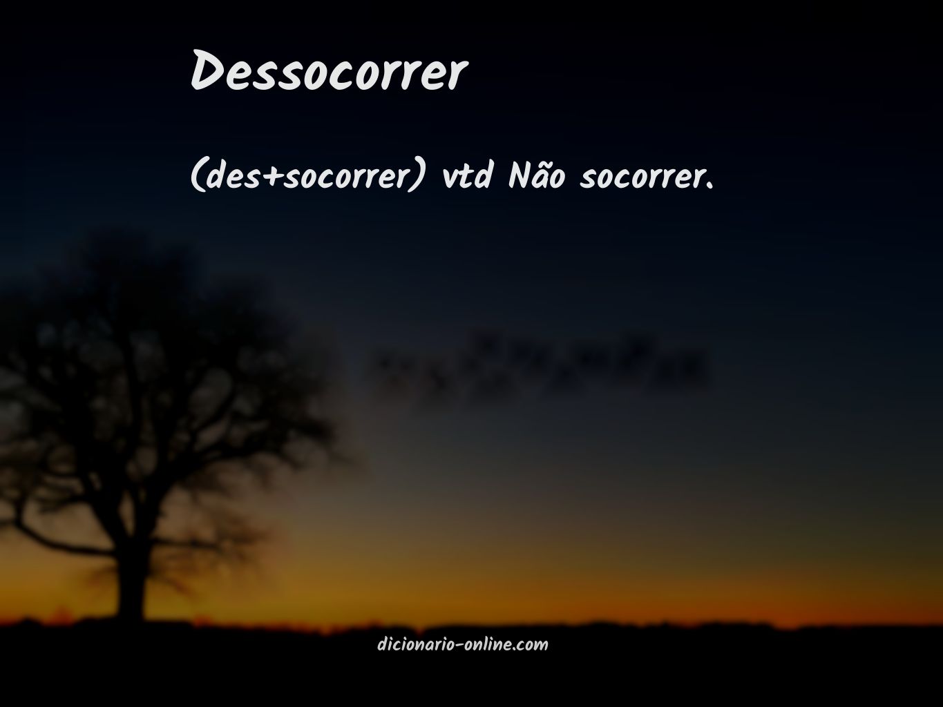 Significado de dessocorrer