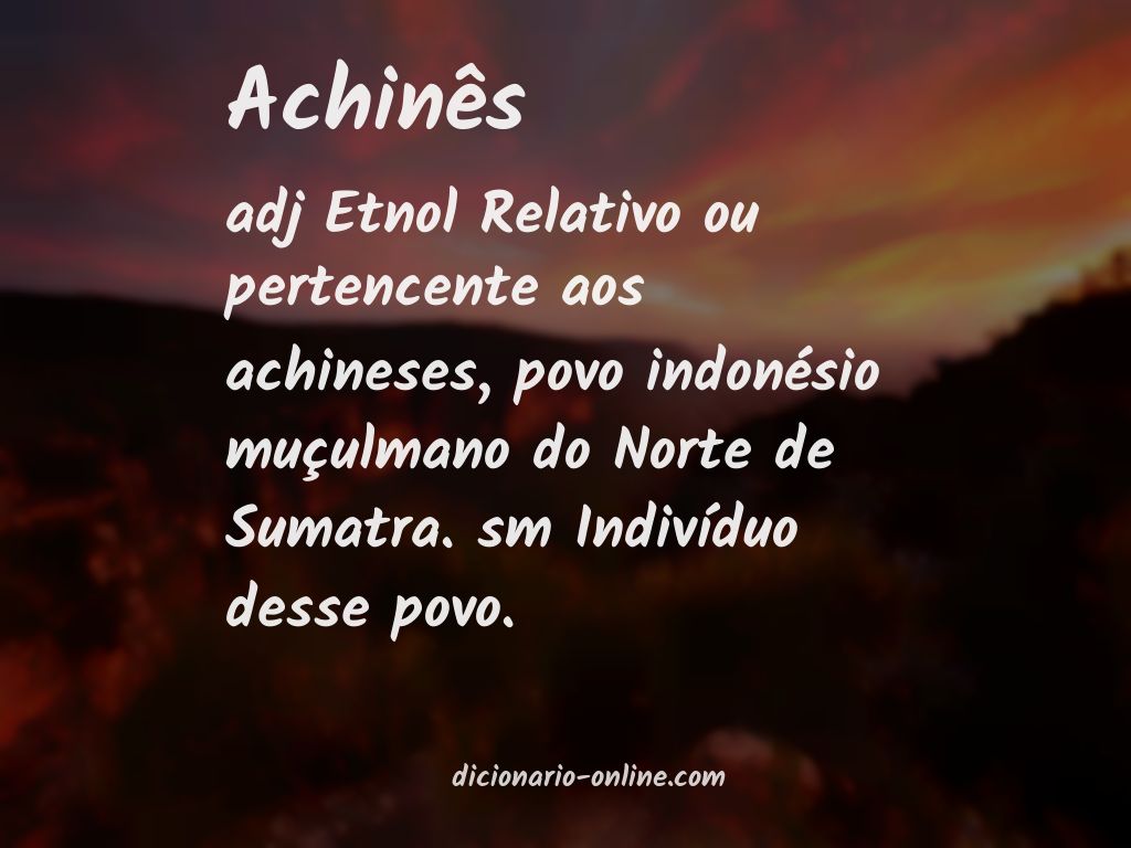 Significado de achinês