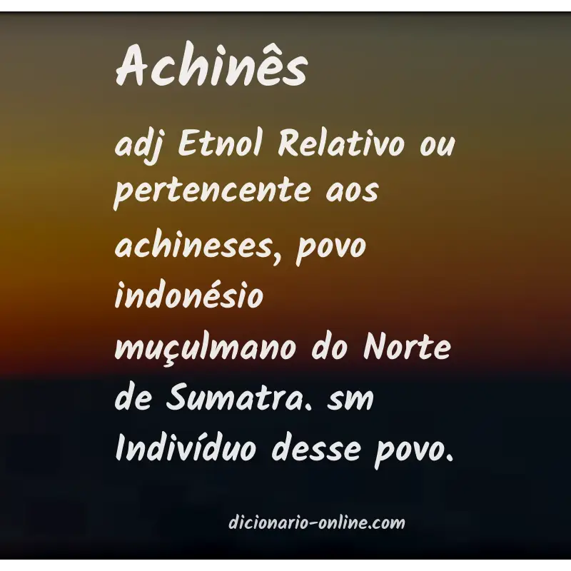 Significado de achinês