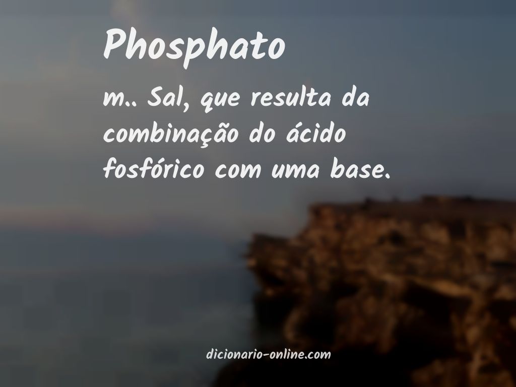 Significado de phosphato