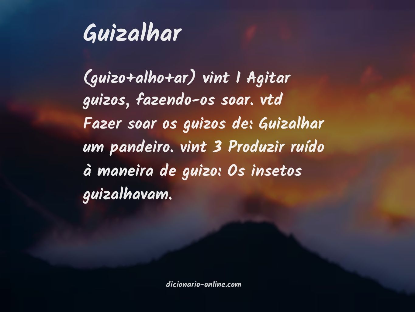 Significado de guizalhar