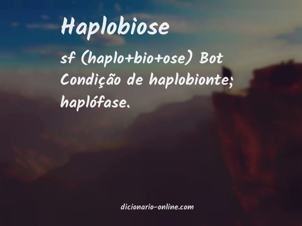 Significado de haplobiose