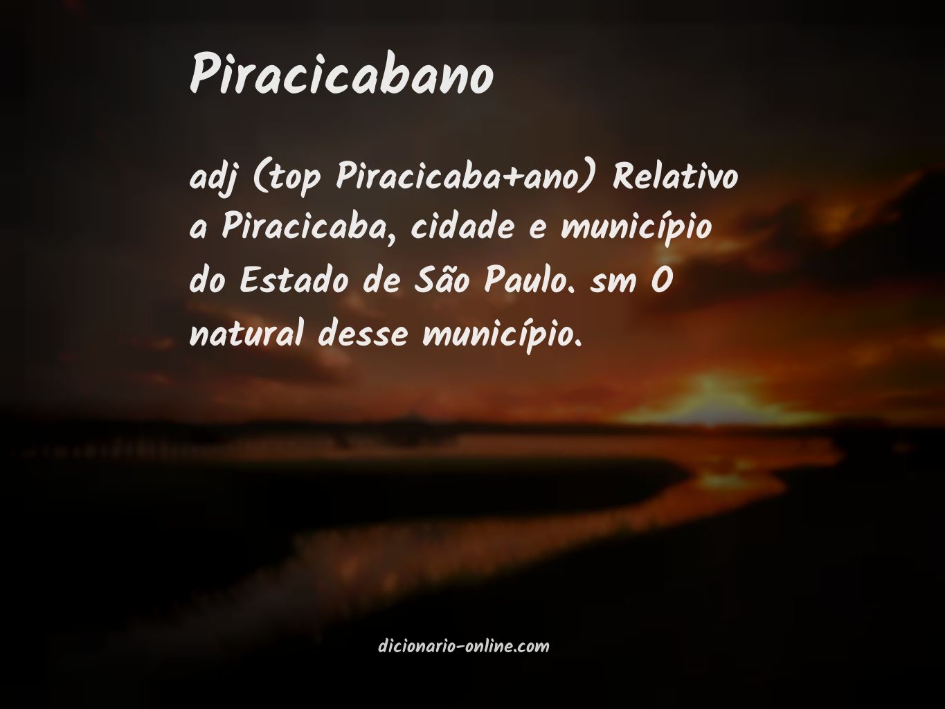 Significado de piracicabano