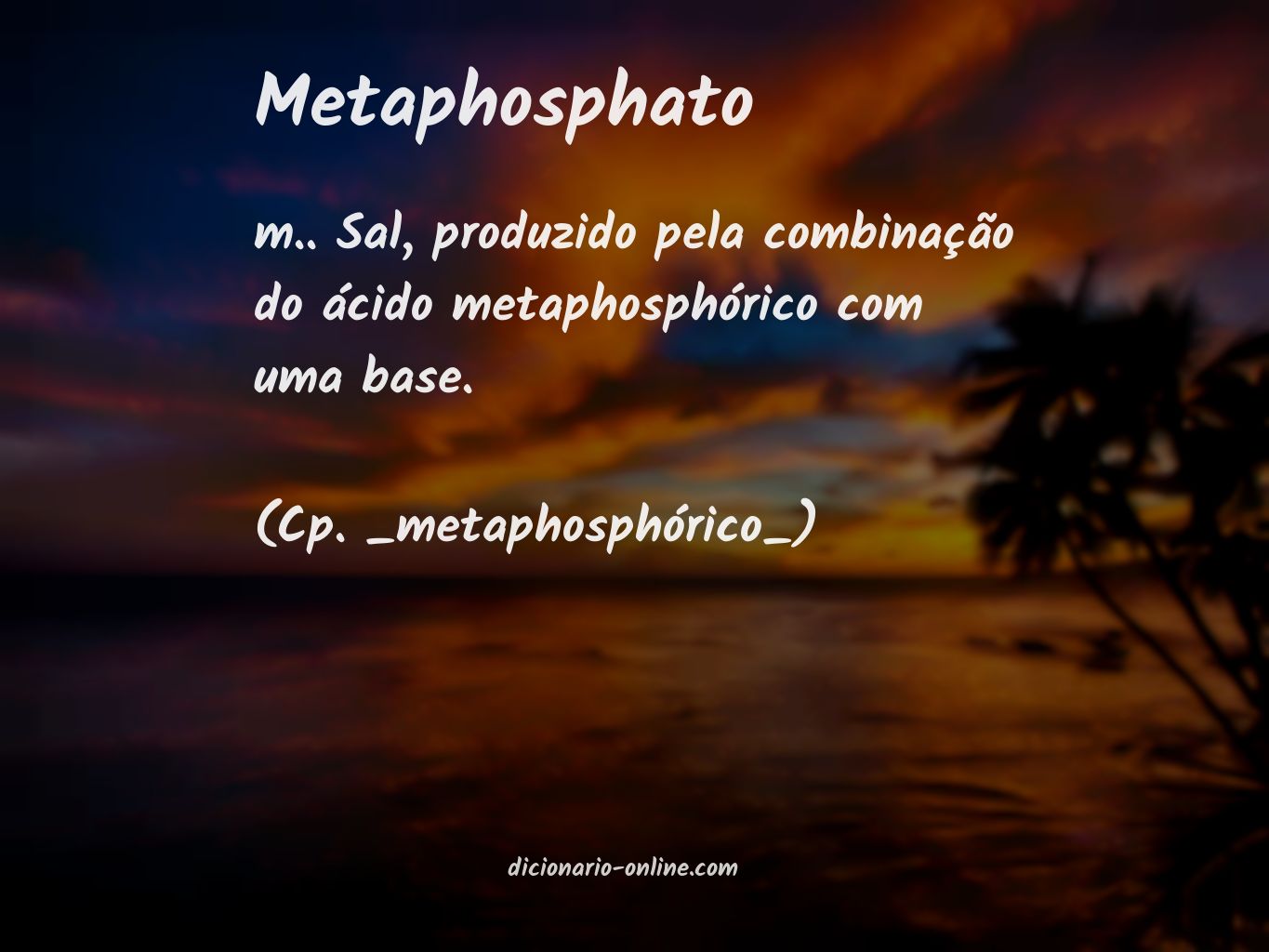 Significado de metaphosphato