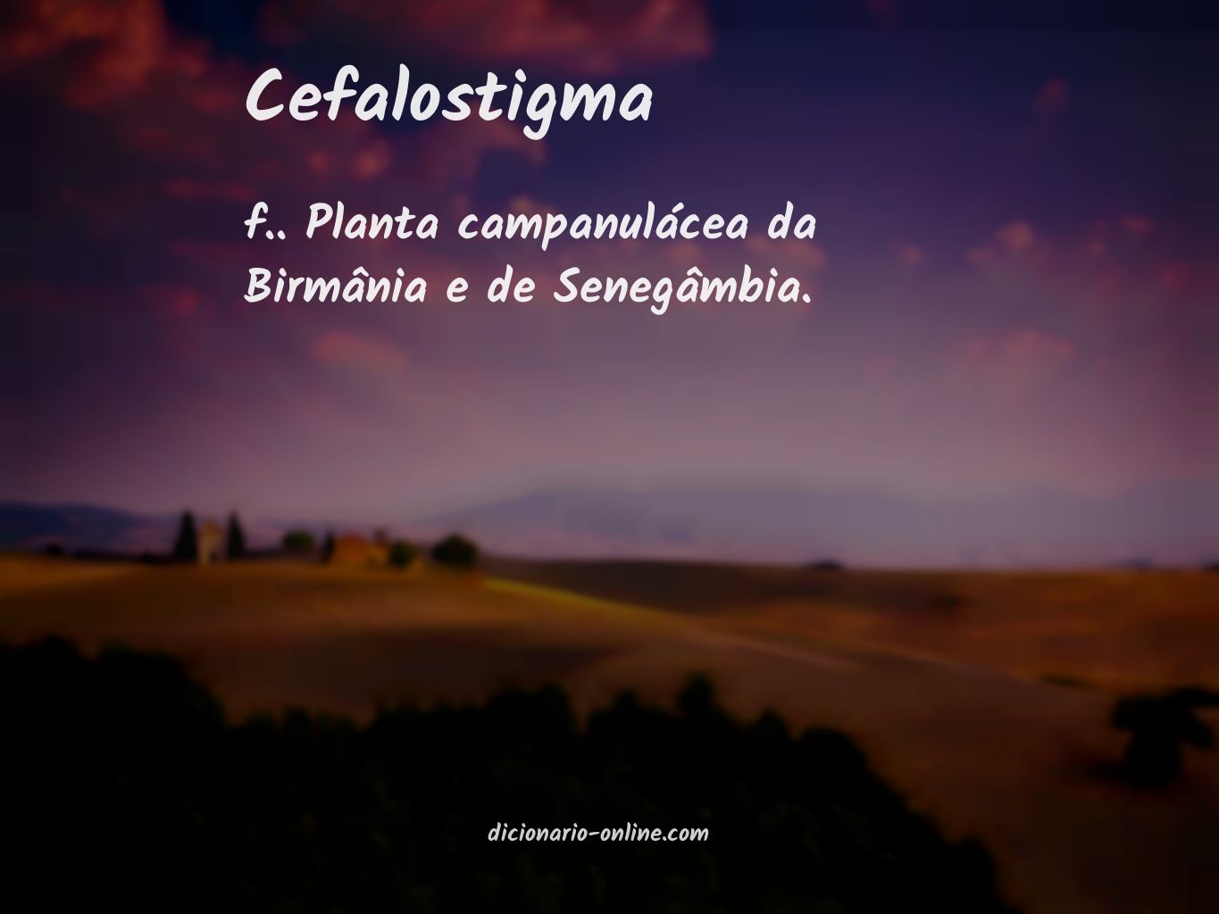 Significado de cefalostigma