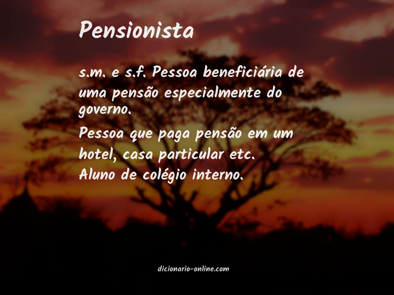 Significado de pensionista