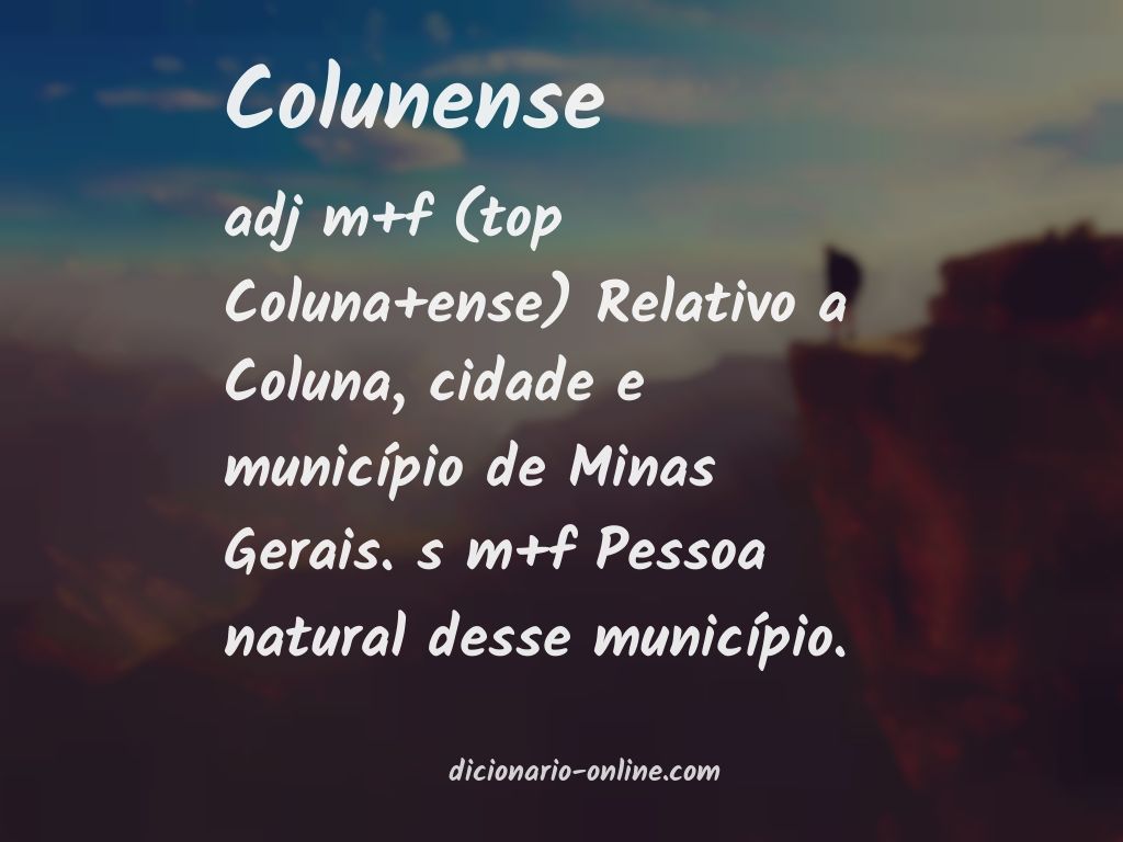 Significado de colunense