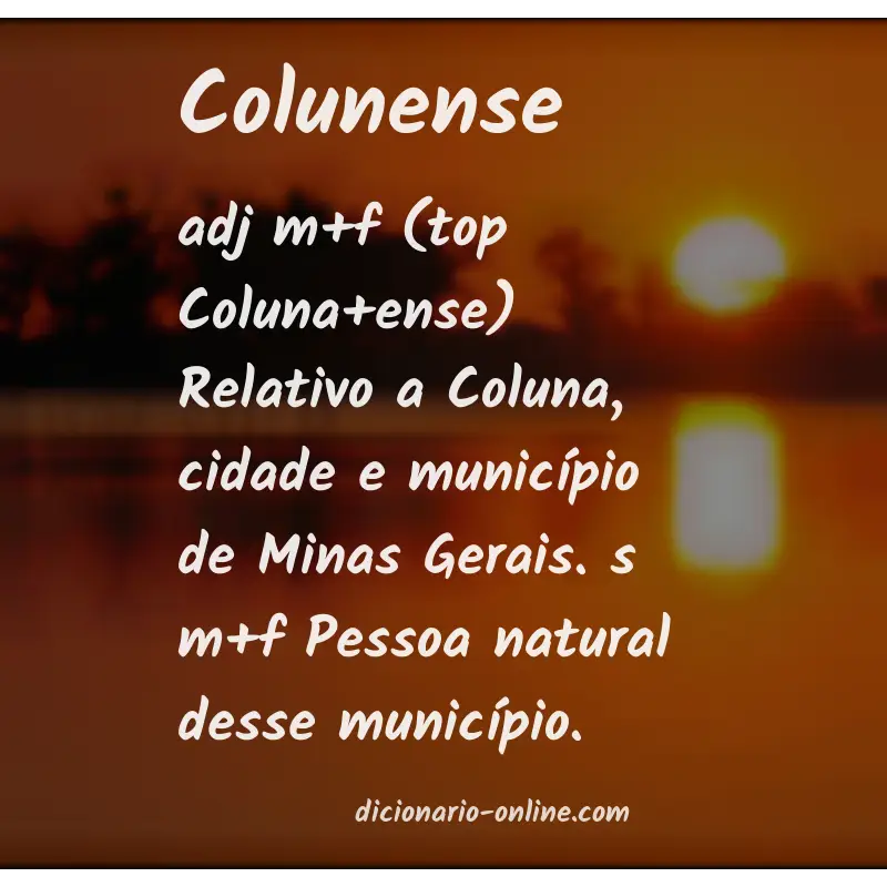 Significado de colunense