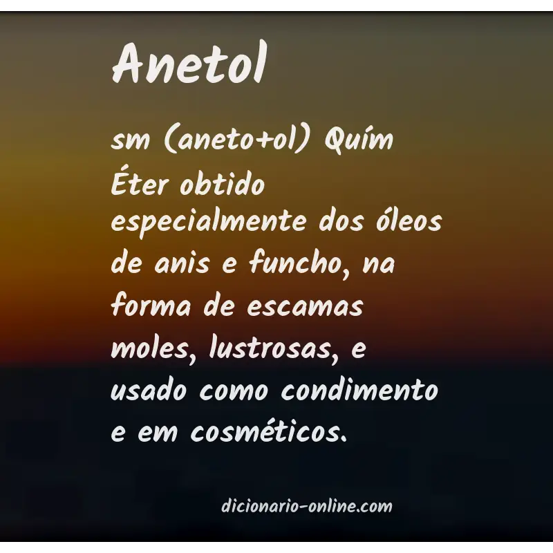 Significado de anetol