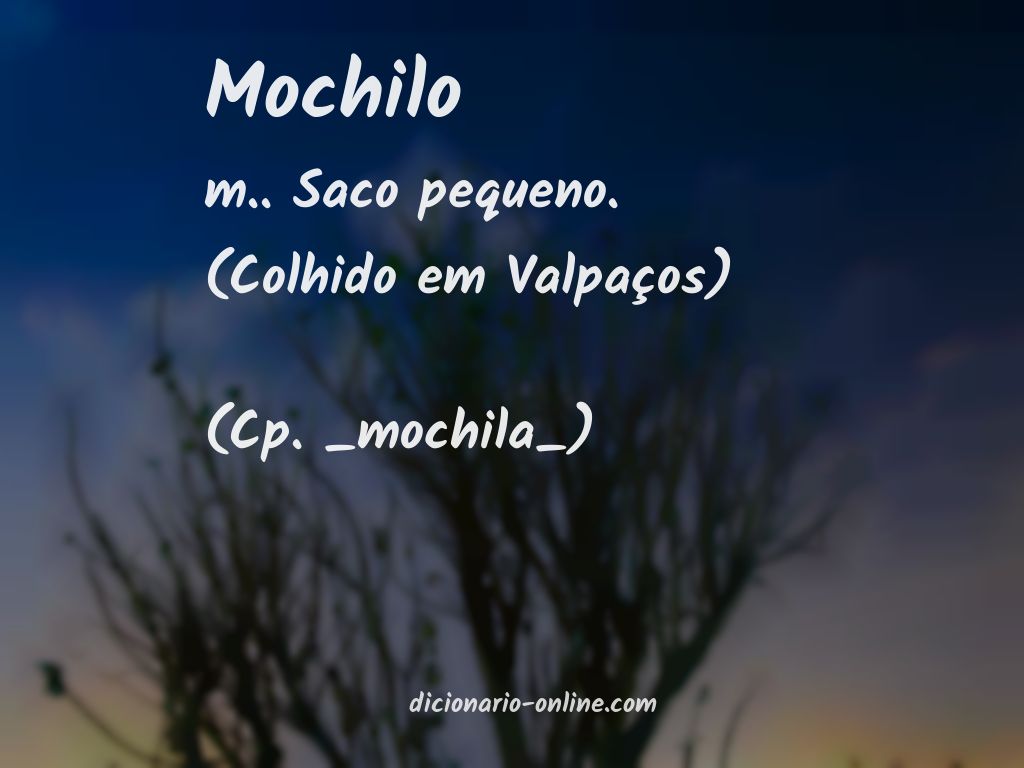 Significado de mochilo