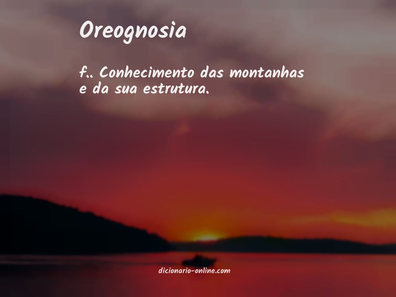 Significado de oreognosia