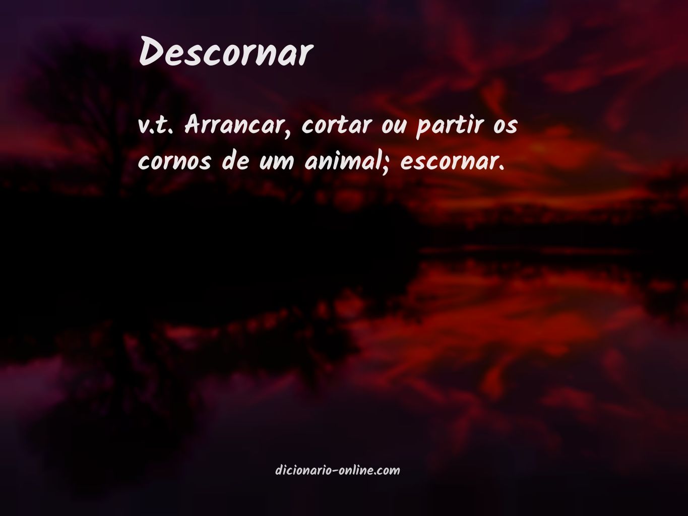 Significado de descornar