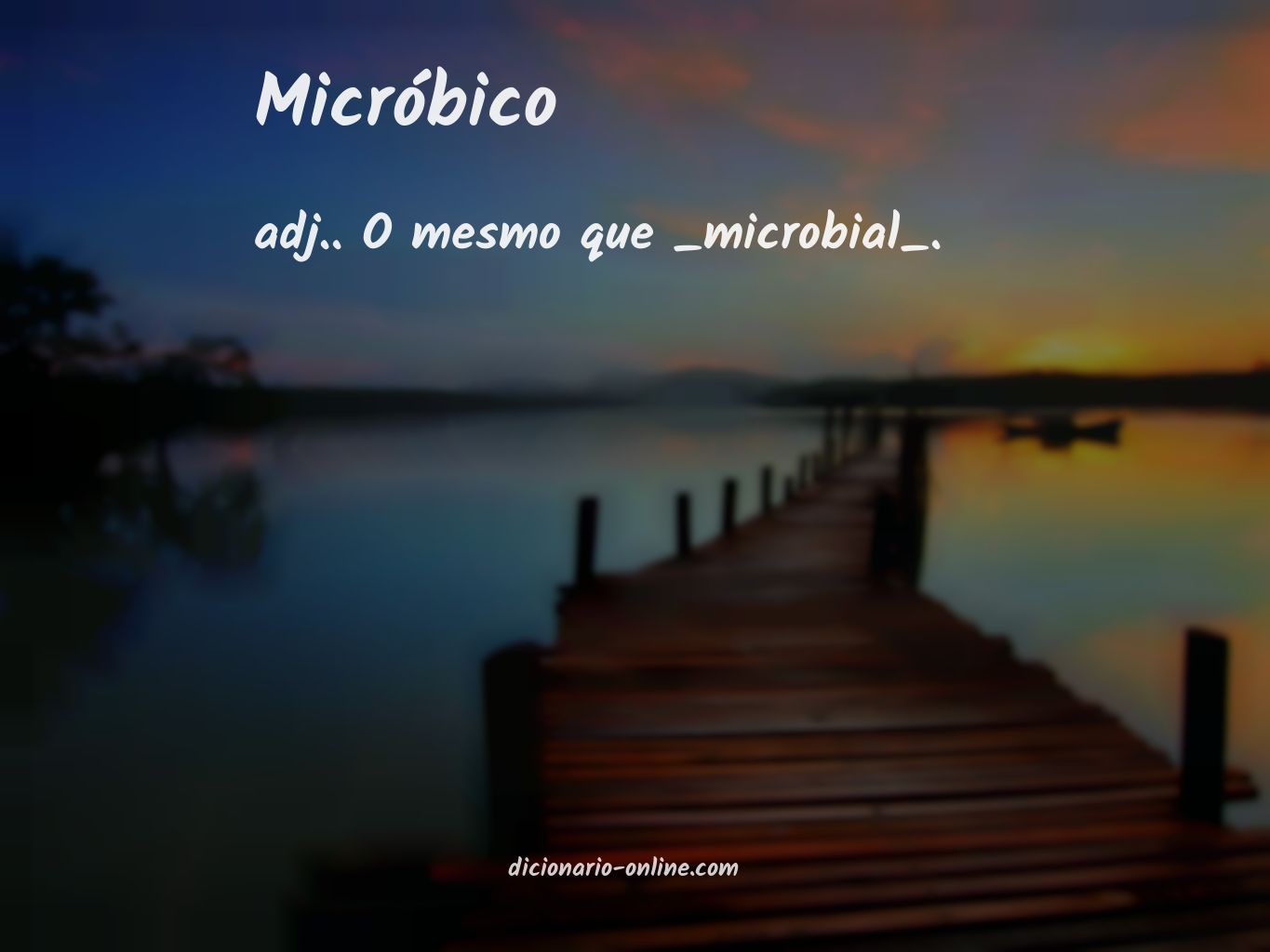 Significado de micróbico