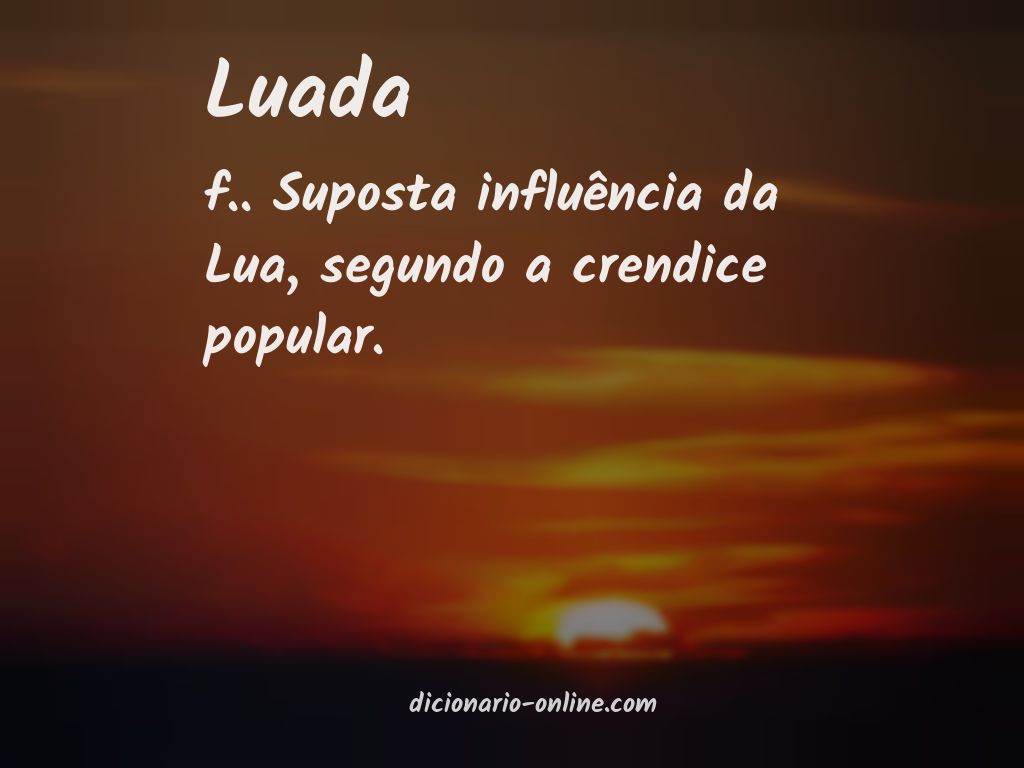 Significado de luada