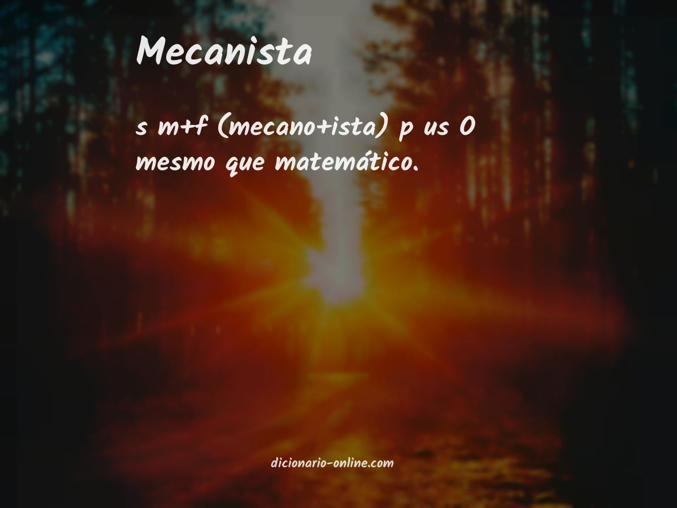 Significado de mecanista