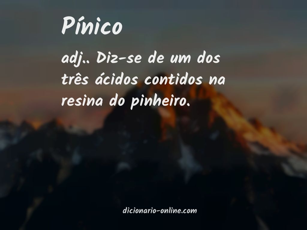 Significado de pínico