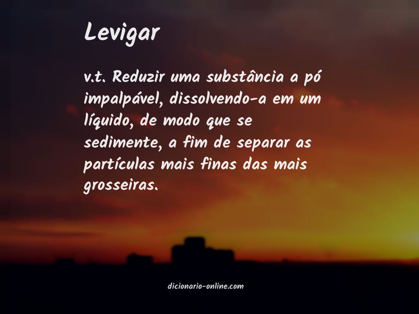 Significado de levigar