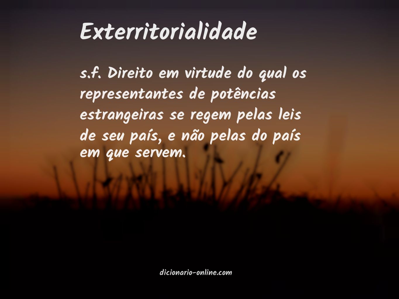 Significado de exterritorialidade