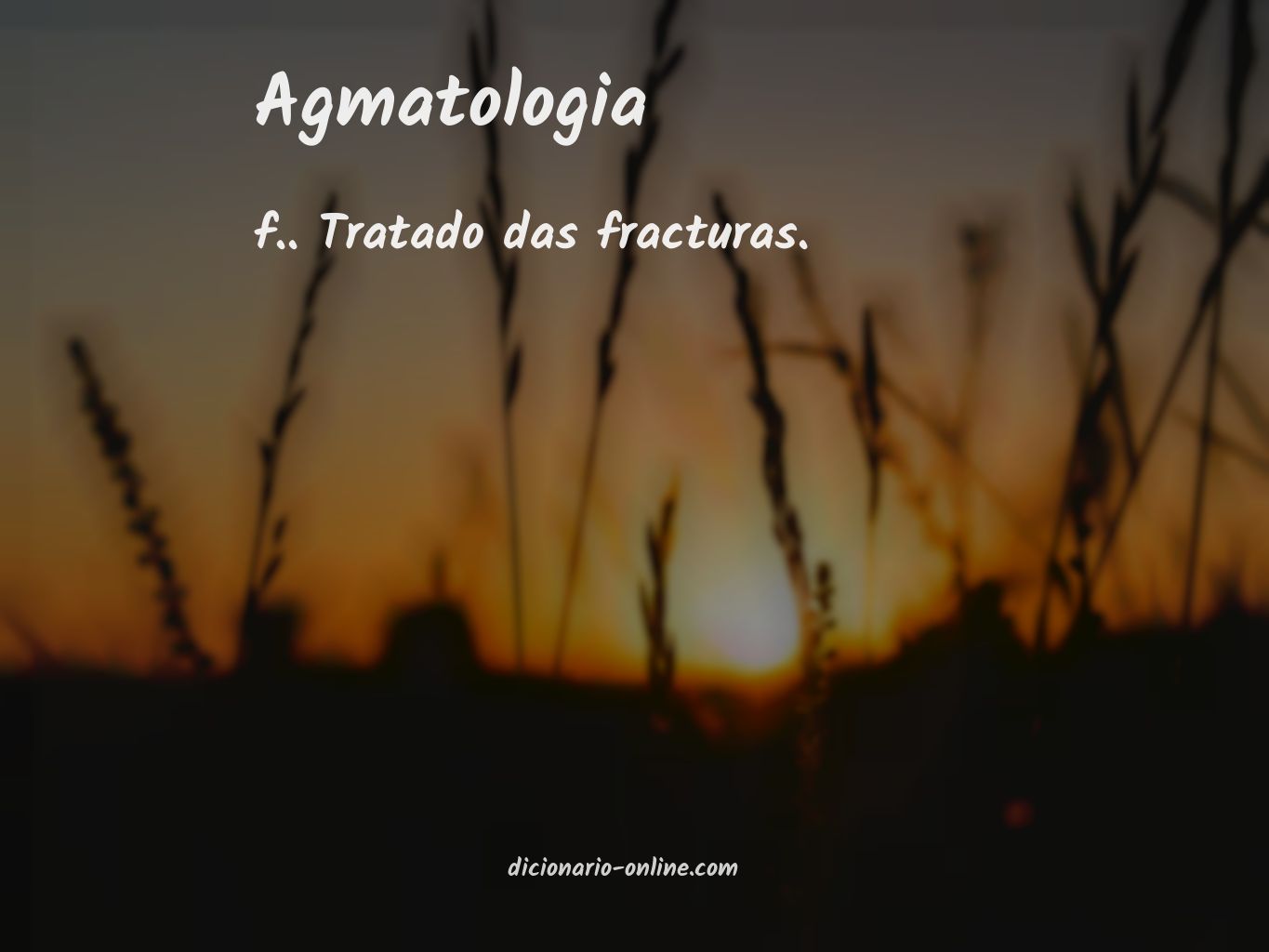 Significado de agmatologia