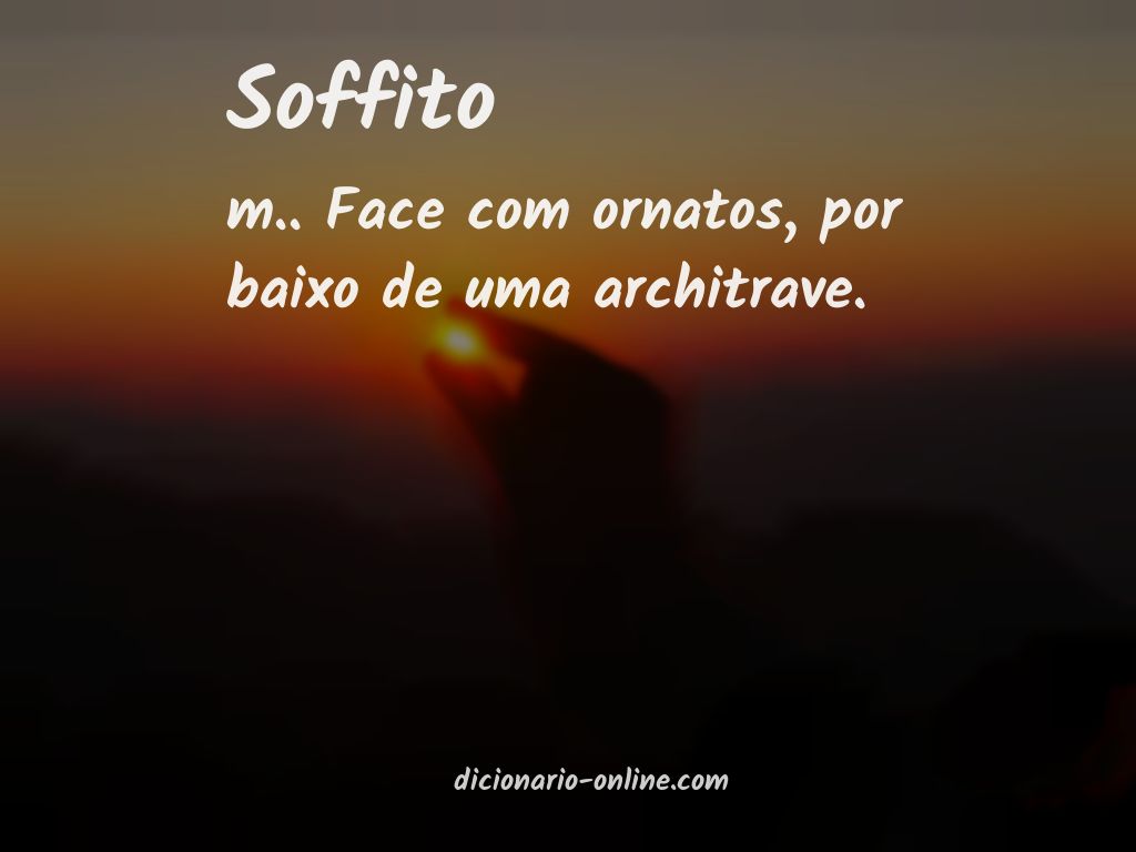 Significado de soffito