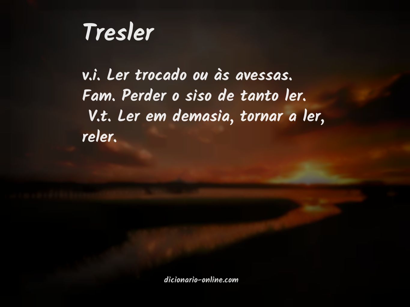 Significado de tresler