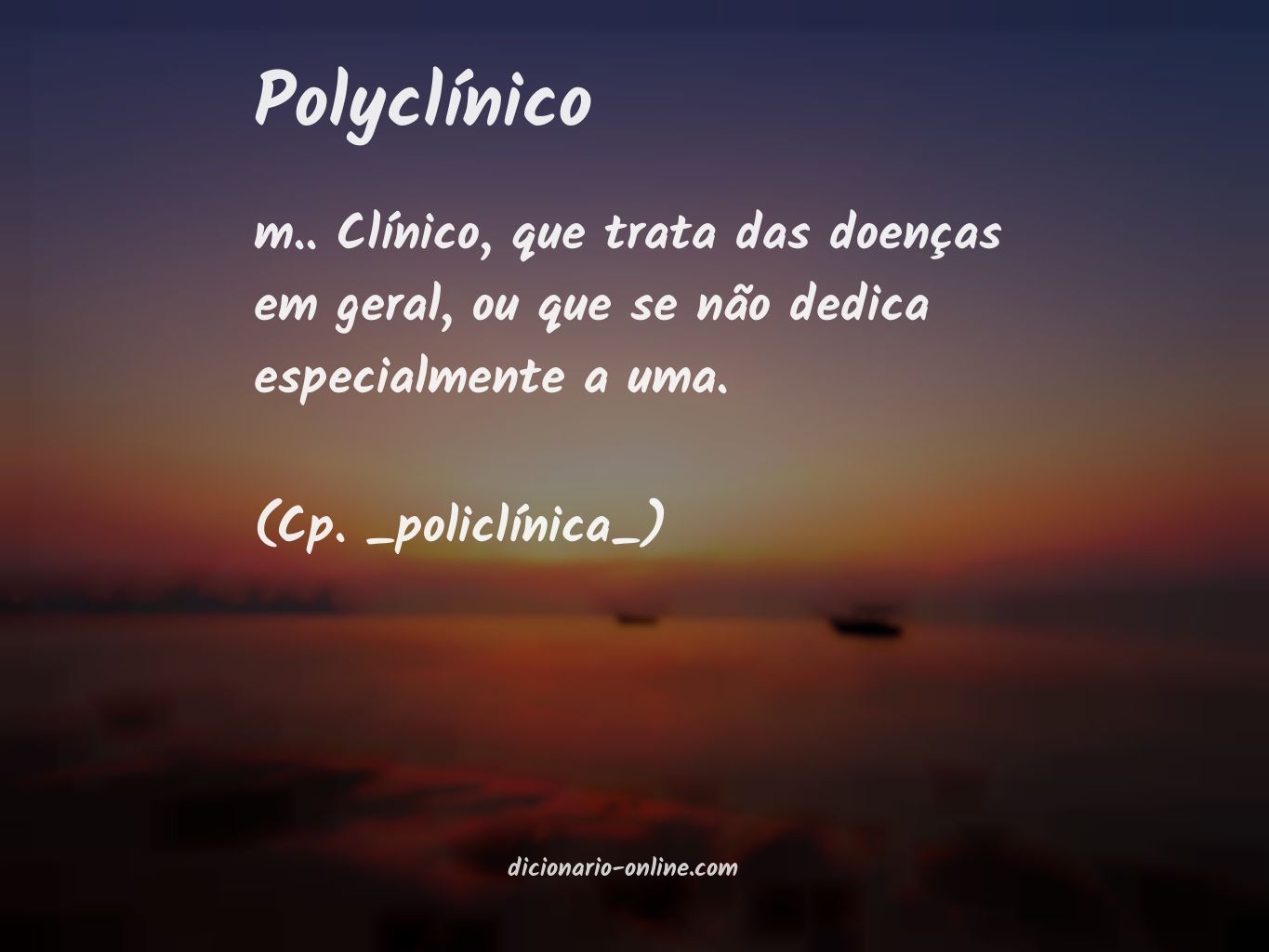 Significado de polyclínico