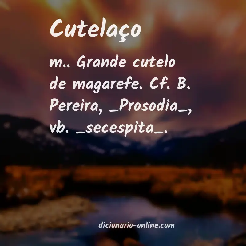 Significado de cutelaço