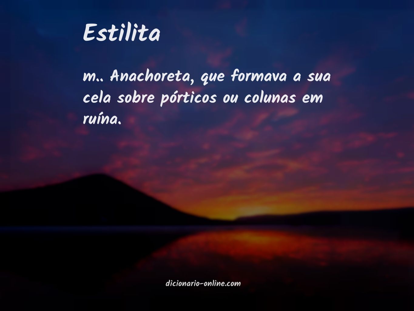 Significado de estilita