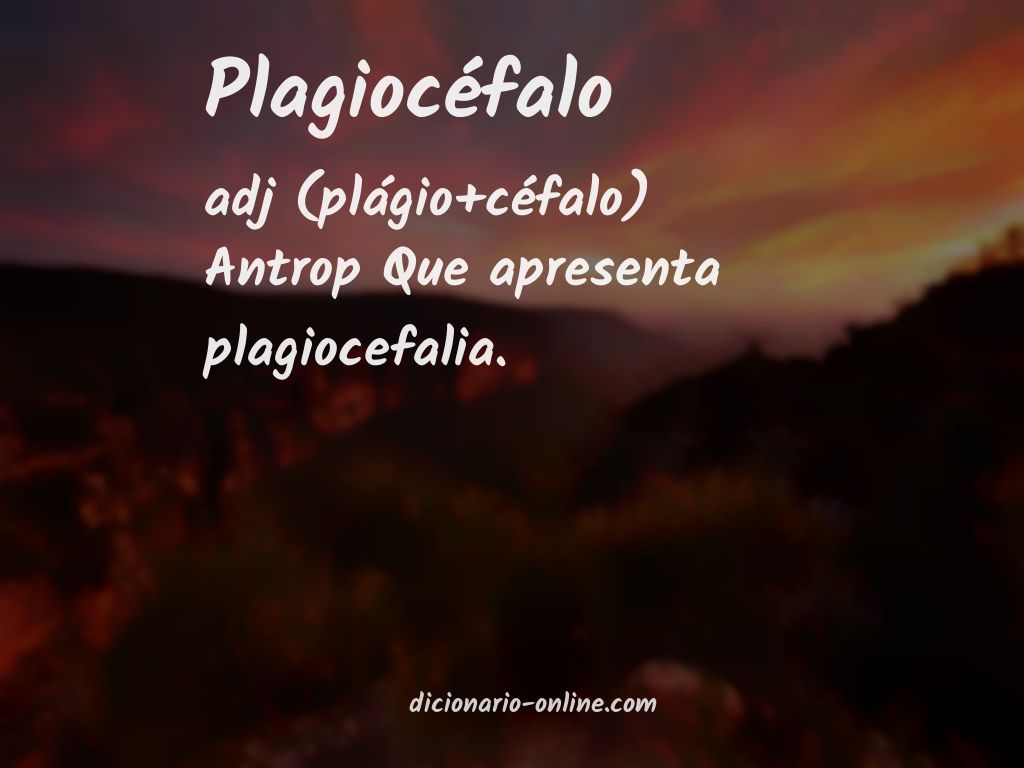 Significado de plagiocéfalo